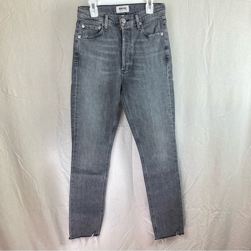 AGOLDE Nico High Rise Slim/Skinny Jeans Gray 25